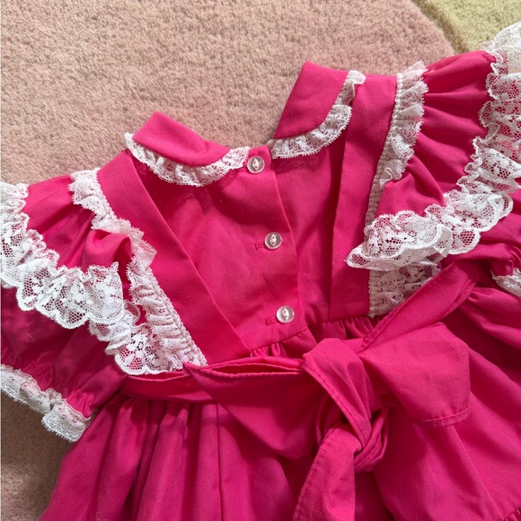 Pink Lace Ruffle Dress - Picture 8 of 8
